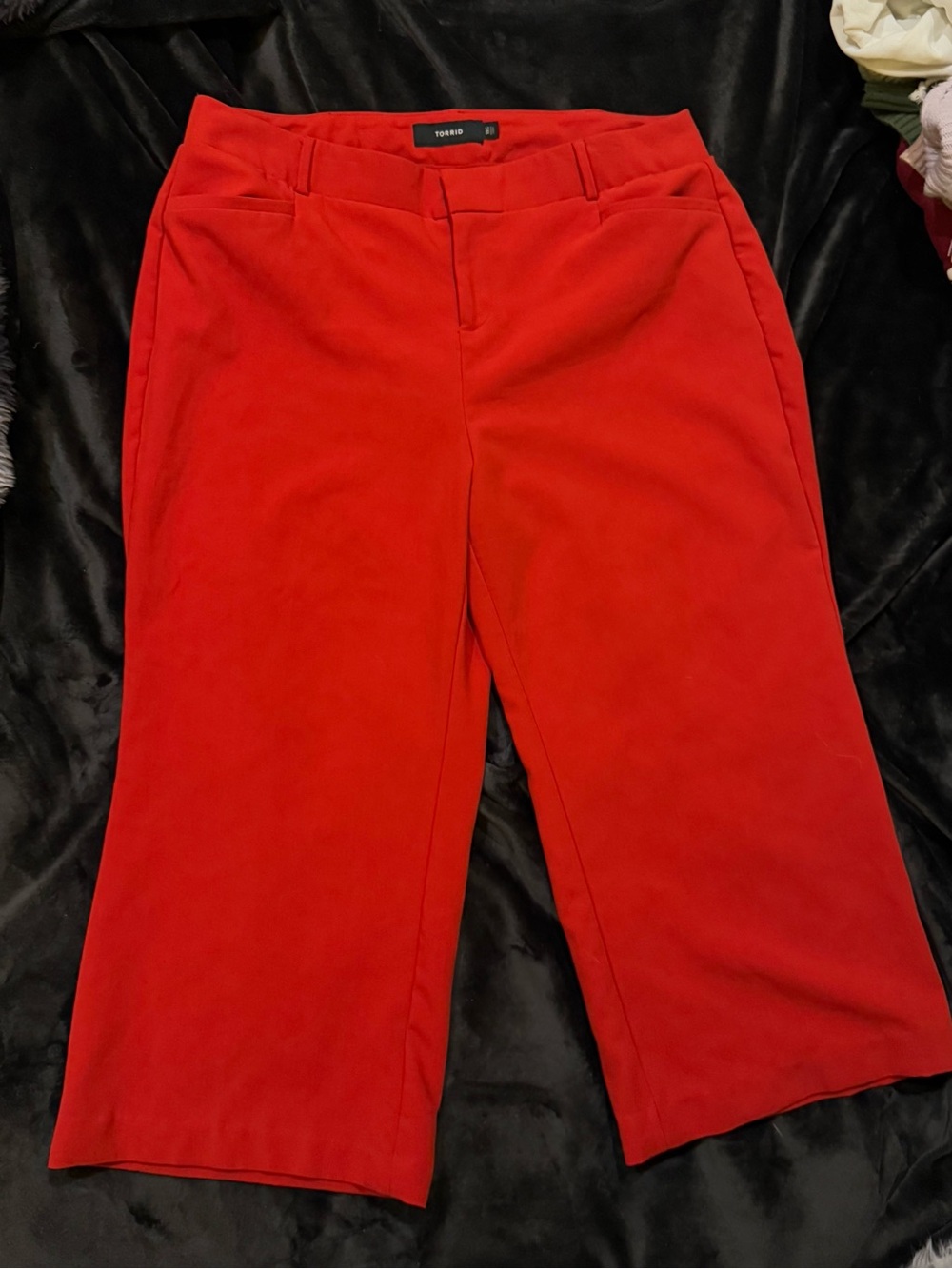 Torrid Red Cropped Slacks